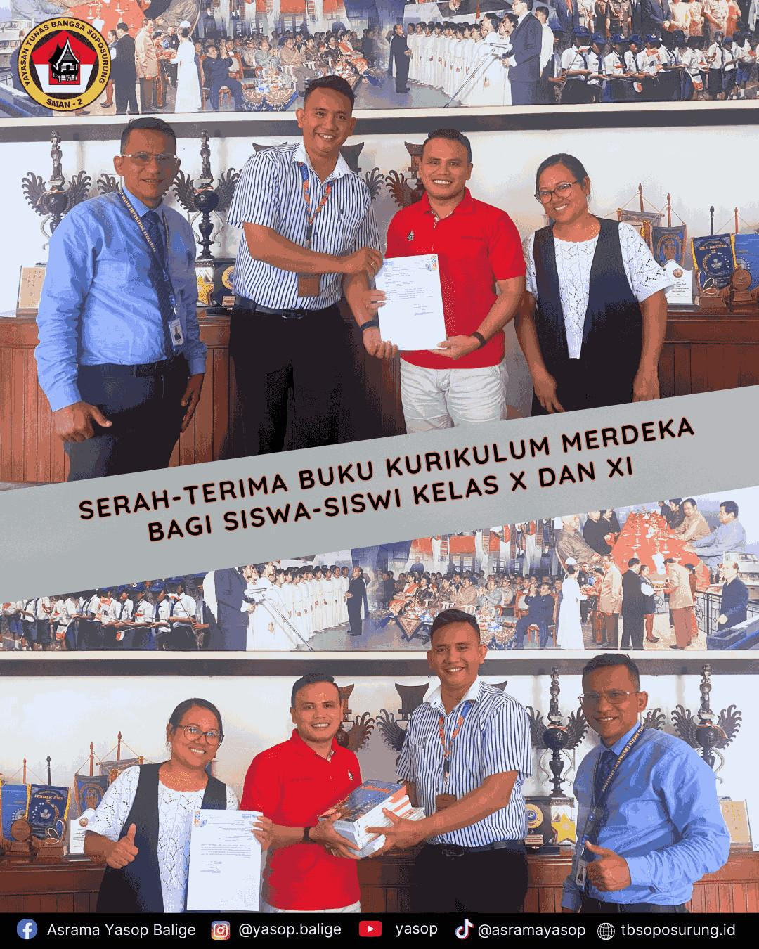 Yayasan TB Soposurung Berikan Buku KURMER bagi Siswa/i Kelas X & XI